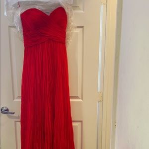 Strapless Red Ballgown